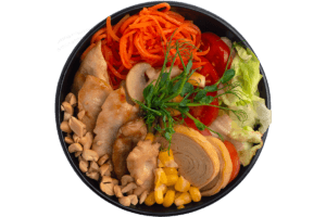 Боул з куркою теріякі від Ебоші суші в Буковелі