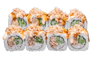 Спайсі рол із запеченим лососем Ебоші суші Буковель